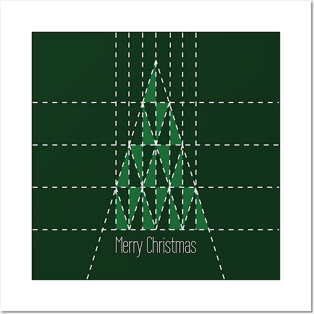 Green Architect Christmas Tree Wall Art by kallyfactory